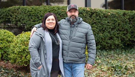 Andrea and Josh Whitney, while shopping for mares during the Keeneland January Horses of All Ages Sale