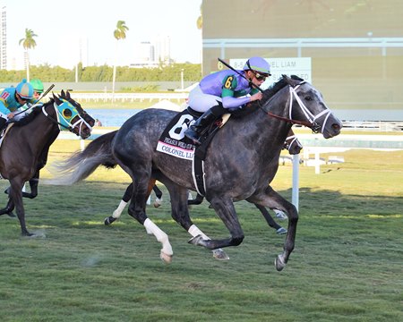 Colonel Liam wins the Pegasus World Cup Turf Invitational Stakes at Gulfstream Park