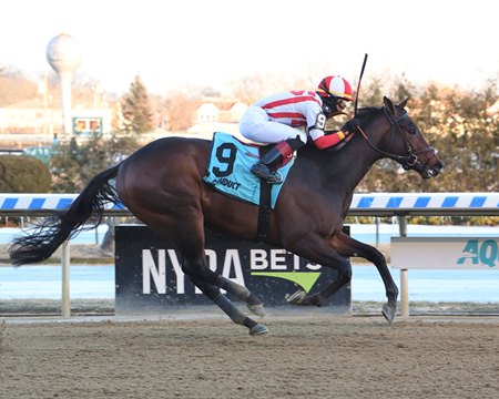 Early Voting wins the Withers Stakes at Aqueduct Racetrack