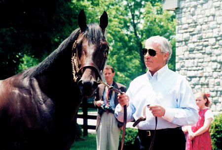 Grindstone in 1996 with trainer D. Wayne Lukas