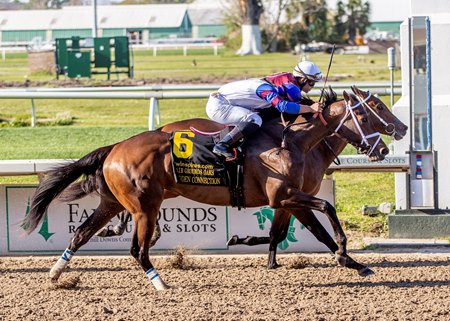 Echo Zulu (inside) outlasts Hidden Connection in the Fair Grounds Oaks at Fair Grounds