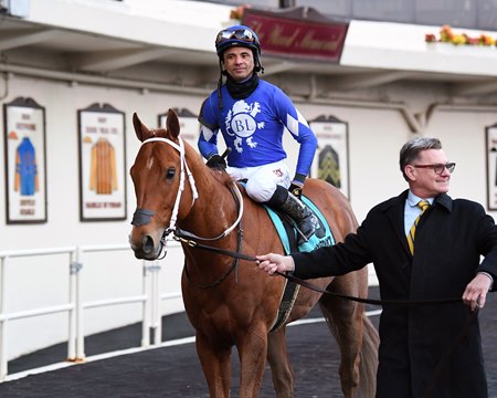 Toby Sheets with 2022 Gotham Stakes winner Morello