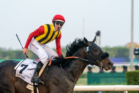 Crown Pride wins the UAE Derby at Meydan