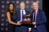 Woodbridge On, April 14, 2022.47th Sovereign Awards,Jockey Club of Canada.E.P.Taylor Award of Merit, 
(L-R) Colleen Dalos (daughter), Ivan Dalos (Recipent), Glenn Sikura (Presenter)Chief Steward Jockey Club of Canada) 