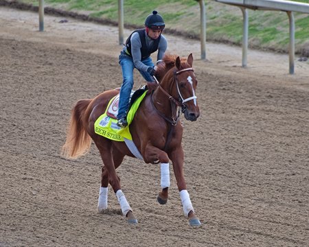 Rich Strike trains April 30 at Churchill Downs