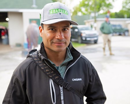 Trainer John Ortiz at Churchill Downs