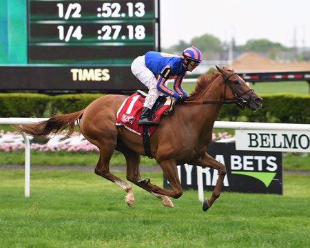Rougir wins the Beaugay Stakes at Belmont Park