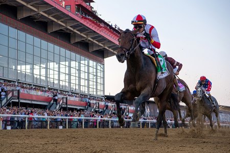 Early Voting wins the 2022 Preakness Stakes at Pimlico Race Course 