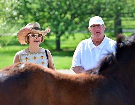 Mt. Brilliant Farm's Greg Goodman and trainer Gai Waterhouse
