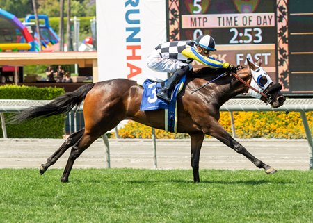 Island of Love wins the Senorita Stakes at Santa Anita Park