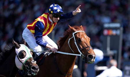 Nature Strip, pictured winning the King's Stand Stakes in June at Ascot, captured the Sept. 17 Shorts Stakes at Randwick Racecourse