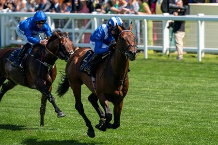 Baaeed wins the Queen Anne Stakes at Ascot Racecourse