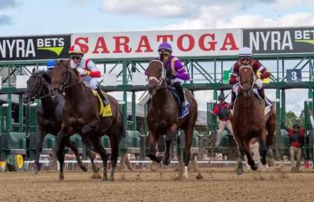 Racing at Saratoga Race Course