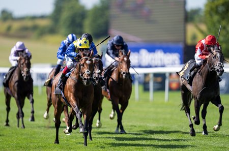 Mighty Ulysses wins the Sir Henry Cecil Stakes at Newmarket