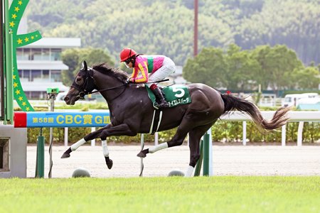 T M Spada wins the CBC Sho at Kokura Racecourse with jockey Seina Imamura