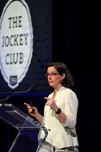Economist Lauren Stiroh presents at The Jockey Club Round Table Conference on Matters Pertaining to Racing