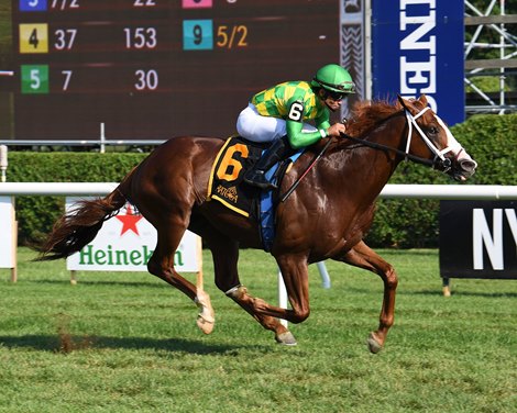 Able to Purrform Wins Corridor of Fame Stakes on Entrance Finish