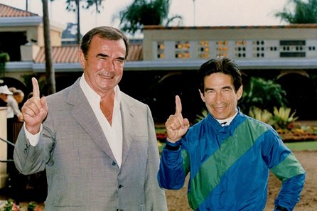 Ron McAnally and Laffit Pincay Jr. at Del Mar in 1998