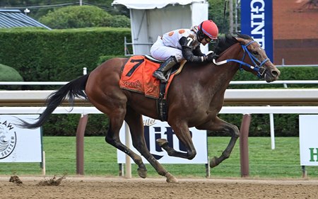 Vallelujah wins an allowance-level event Aug. 13 at Saratoga Race Course