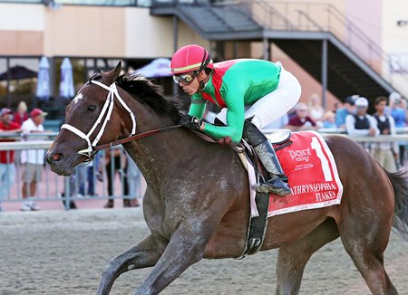 Green Up wins the Cathryn Sophia Stakes at Parx Racing
