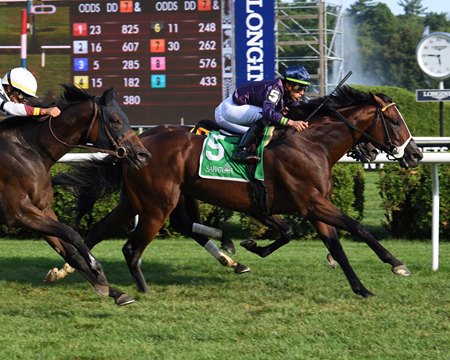 Golden Pal wins the Troy Stakes at Saratoga Race Course