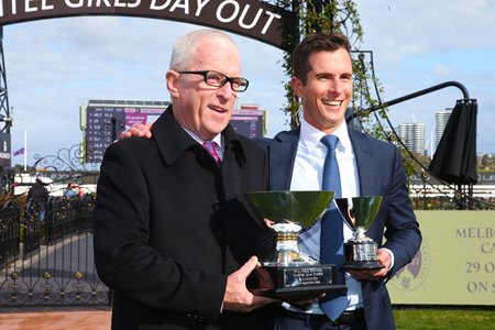 Michael Kent Jr. (right) with co-trainer Mick Price