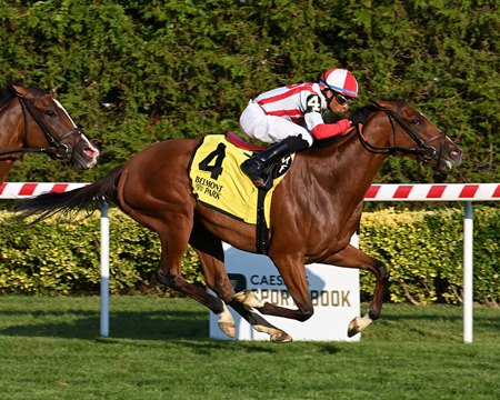 Faith in Humanity wins the Pebbles Stakes at Belmont at the Big A