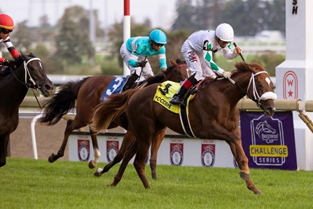 Last Call wins the Natalma Stakes at Woodbine