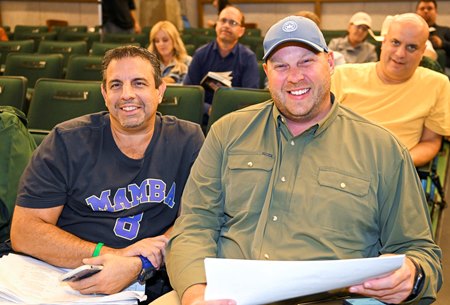 (L-R): Mike Repole with Jacob West at the Keeneland September Sale