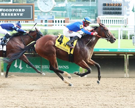 Five-time graded stakes winner Bell's the One will be offered during Lothenbach Stable's dispersal at the Fasig-Tipton Kentucky Winter Mixed Sale