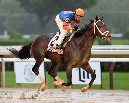 Forte splashes his way to victory in the Hopeful Stakes at Saratoga Race Course