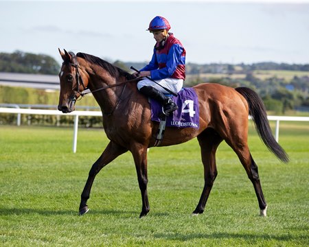 Luxembourg and Ryan Moore after winning the Irish Champions Stakes at Leopardstown