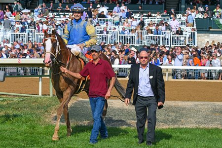 Manny Wah after winning the Phoenix Stakes at Keeneland