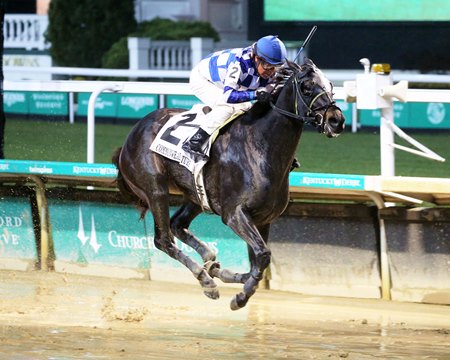 Trademark wins the Commonwealth Turf Stakes at Churchill Downs