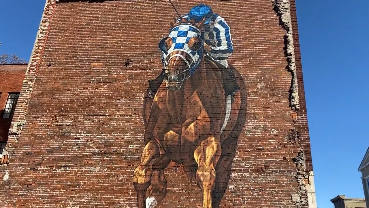 Equine Artist Jaime Corum on Secretariat Mural Video BloodHorse