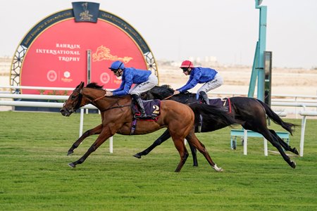 Dubai Future wins the Bahrain International Trophy over stablemate Passion and Glory at Bahrain Turf Club