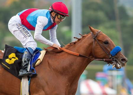 Taiba wins the 2022 Malibu Stakes at Santa Anita Park