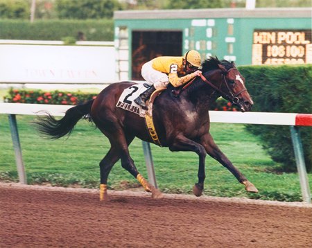 Gulfstream Park will honor Pulpit, pictured winning the 1997 Fountain of Youth Stakes, with the 11th running of the Pulpit Stakes Nov. 29