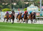 Dicey Mo Chara (GB) and jockey Juan Hernandez (red silks, cap) win the Grade II $200,000 San Gabriel Stakes Monday, December 26, 2022 on opening day at Santa Anita Park, Arcadia, CA.
Benoit Photo