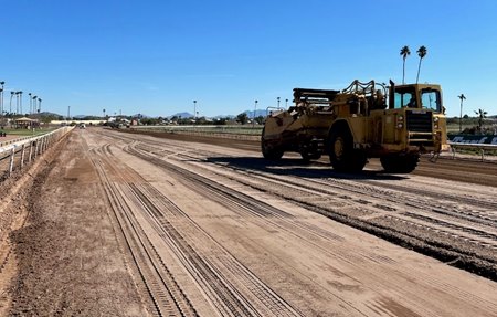 Turf Paradise track renovations to the racing surface