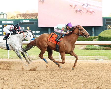 Tejano Twist wins an allowance optional claiming race at Oaklawn Park