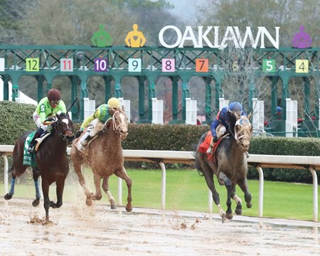 Wet Paint wins the Honeybee Stakes at Oaklawn Park