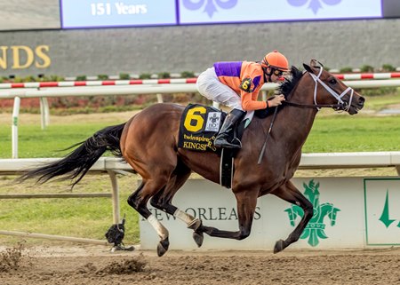 Kingsbarns posts a clear victory in the Louisiana Derby at Fair Grounds Race Course 