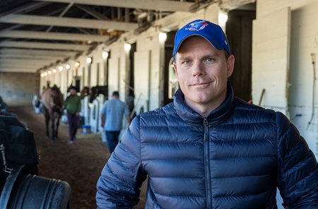 Norm Casse at his barn at Churchill Downs