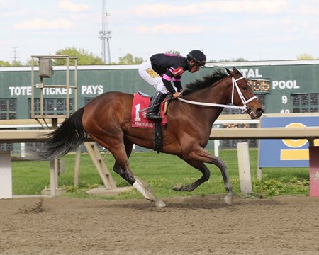 Morning Matcha rolls in the Unique Bella Stakes at Parx Racing