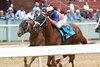 Red Route One wins the Bath House Row Stakes on Saturday, April 22, 2023 at Oaklawn Park