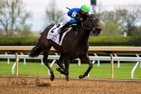 Goodnight Olive wins the 2023 Madison Stakes at Keeneland
