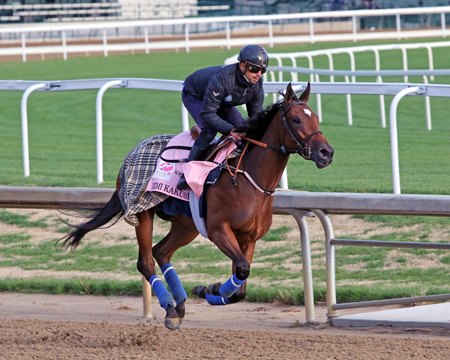 Mimi Kakushi training May 1 at Churchill Downs 