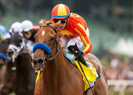 Defunded wins the Hollywood Gold Cup Stakes at Santa Anita Park