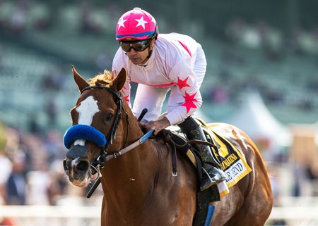 Spirit of Makena wins the 2023 Triple Blend Stakes at Santa Anita Park